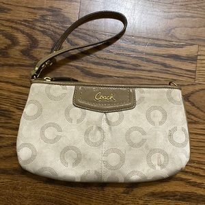 Coach zip top wristlet - vintage